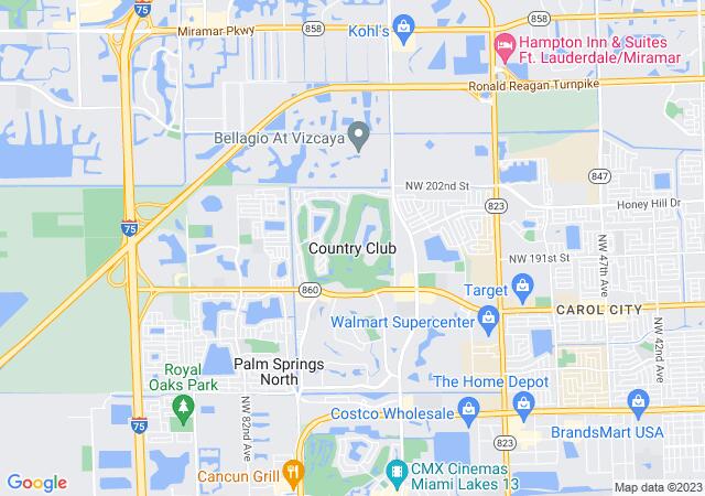 Google Map image for Country Club, Florida