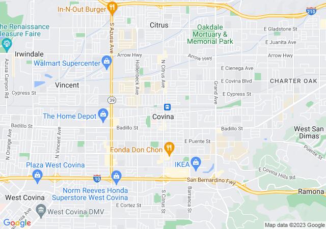 Google Map image for Covina, California