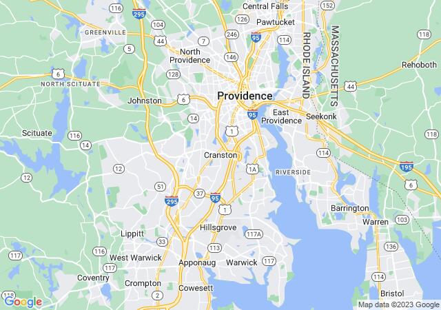 Google Map image for Cranston, Rhode Island