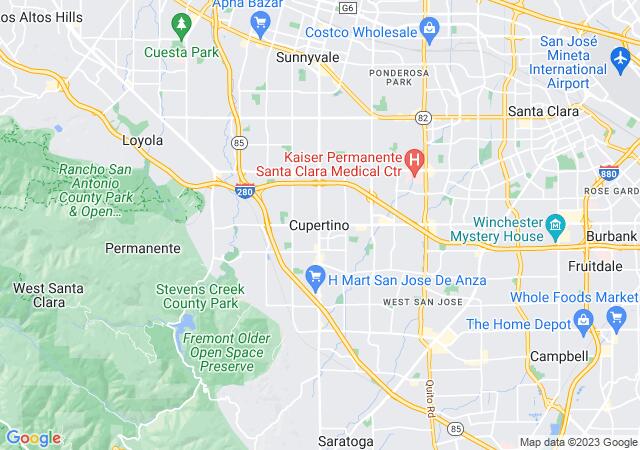 Google Map image for Cupertino, California