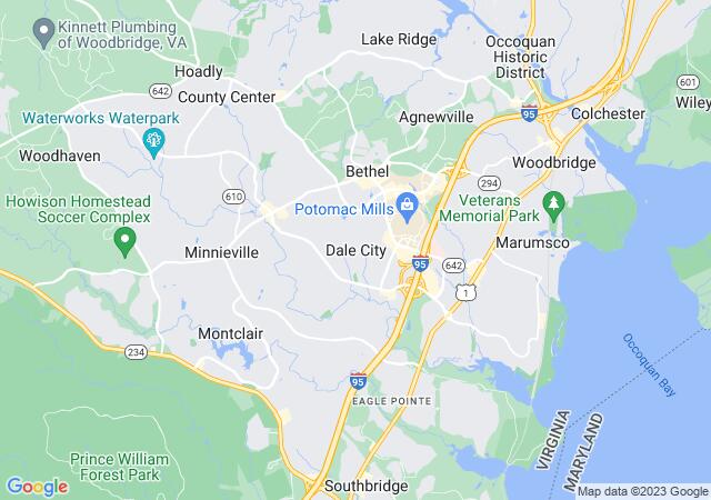 Google Map image for Dale City, Virginia