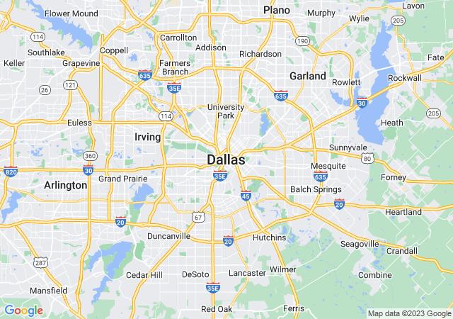 Google Map image for Dallas, Texas