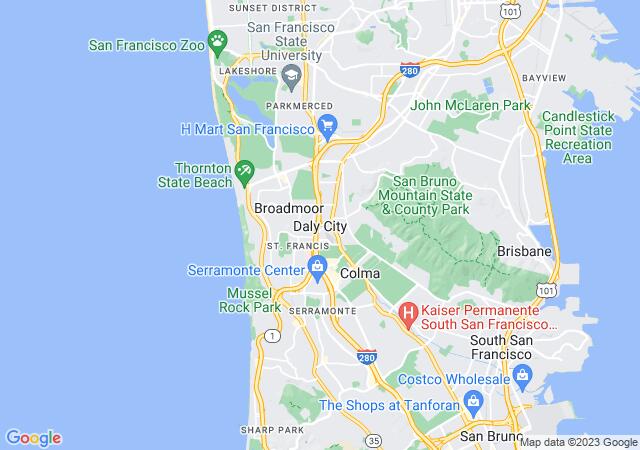 Google Map image for Daly City, California