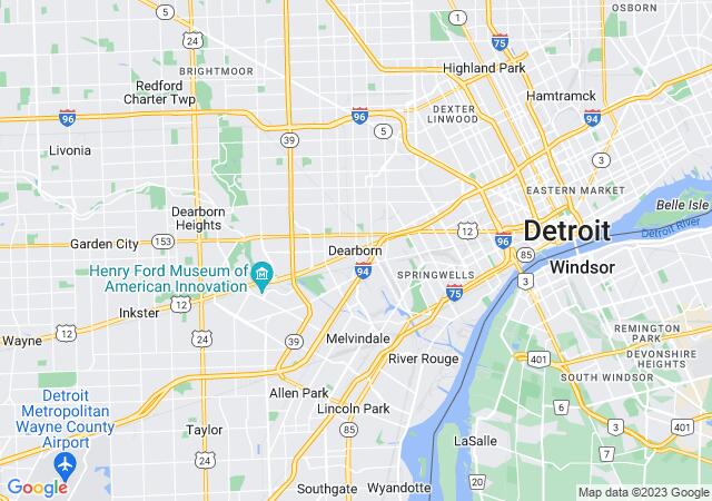 Google Map image for Dearborn, Michigan