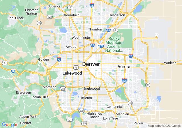 Google Map image for Denver, Colorado