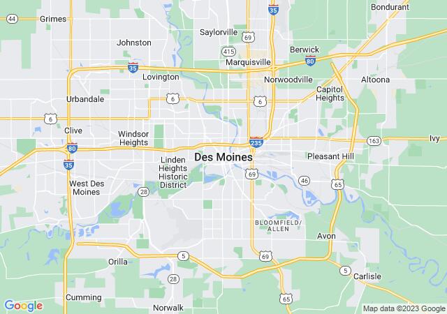 Google Map image for Des Moines, Iowa