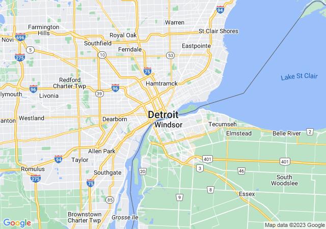 Google Map image for Detroit, Michigan
