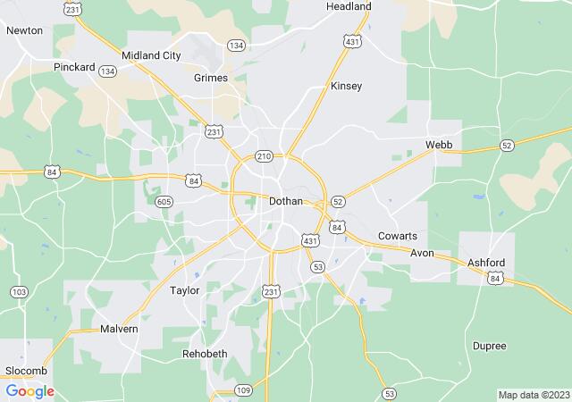 Google Map image for Dothan, Alabama