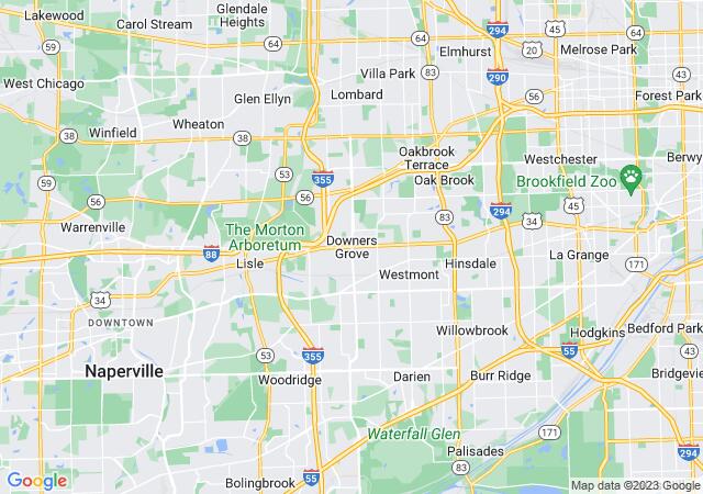 Google Map image for Downers Grove, Illinois