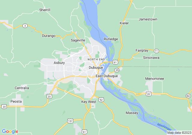 Google Map image for Dubuque, Iowa