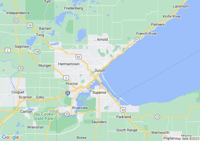 Google Map image for Duluth, Minnesota