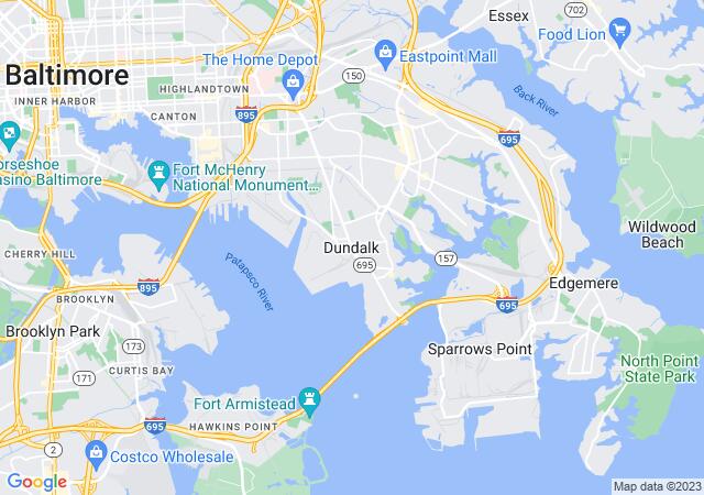 Google Map image for Dundalk, Maryland