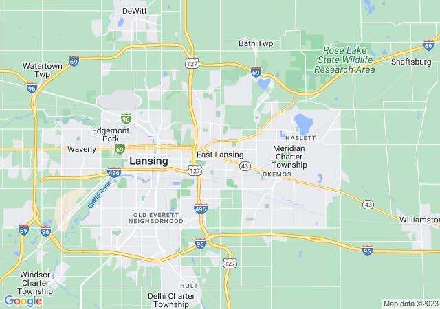 Google Map image for East Lansing, Michigan
