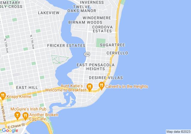 Google Map image for East Pensacola Heights, Florida