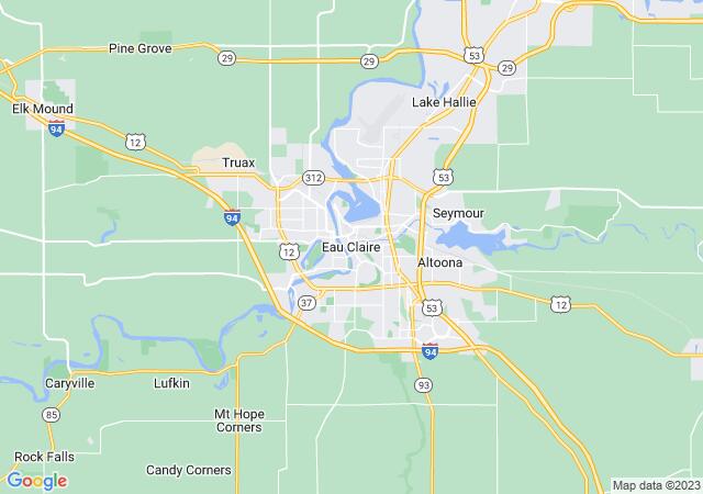 Google Map image for Eau Claire, Wisconsin
