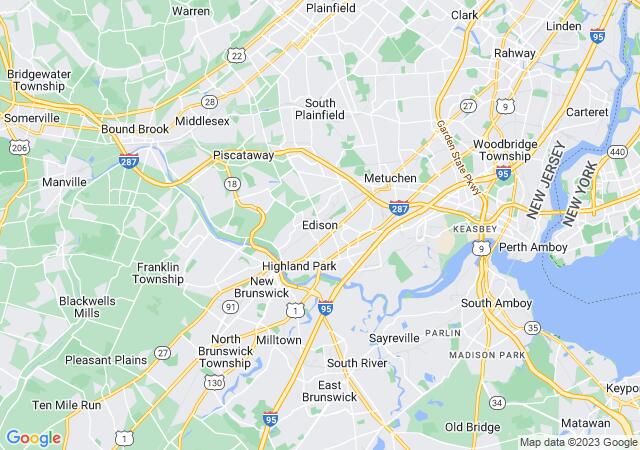Google Map image for Edison, New Jersey