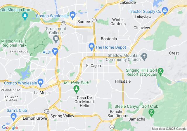 Google Map image for El Cajon, California