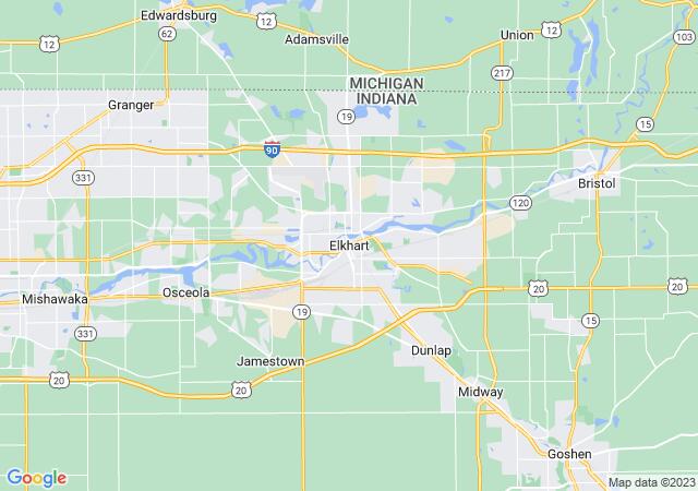 Google Map image for Elkhart, Indiana