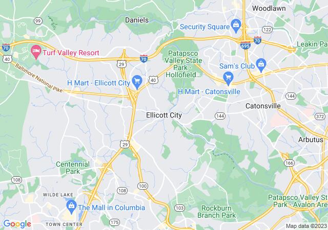 Google Map image for Ellicott City, Maryland