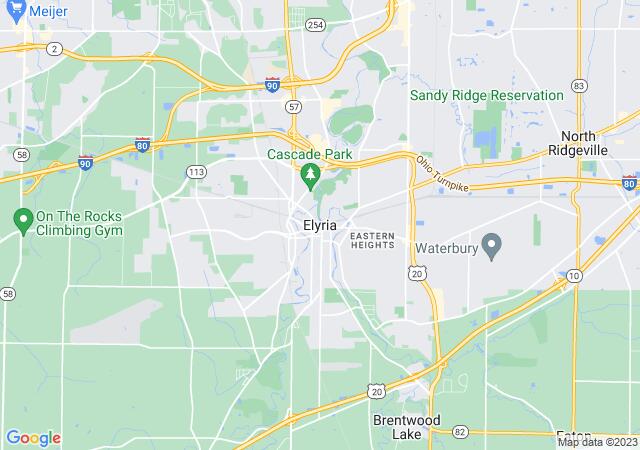 Google Map image for Elyria, Ohio