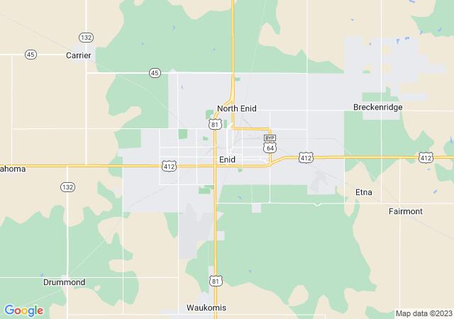 Google Map image for Enid, Oklahoma