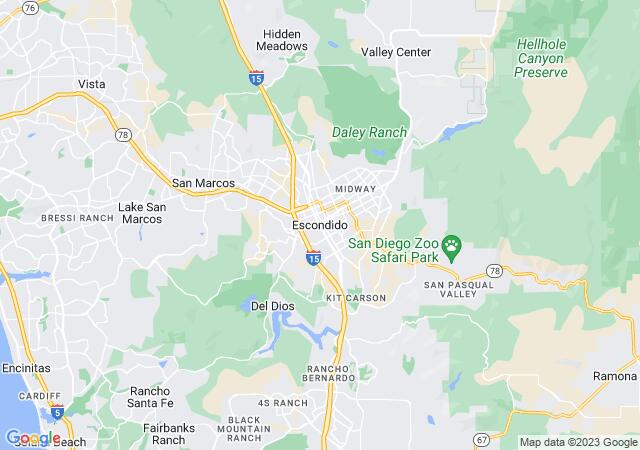 Google Map image for Escondido, California