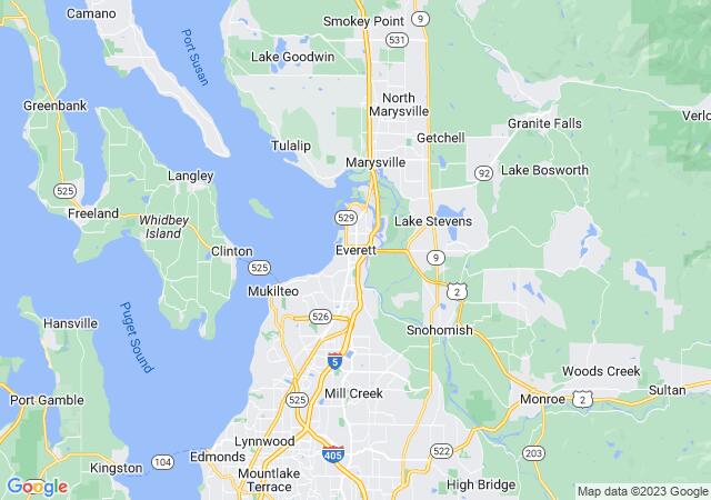 Google Map image for Everett, Washington