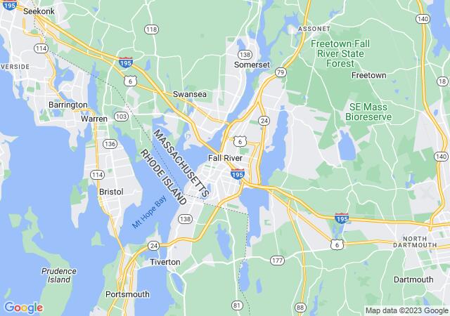 Google Map image for Fall River, Massachusetts