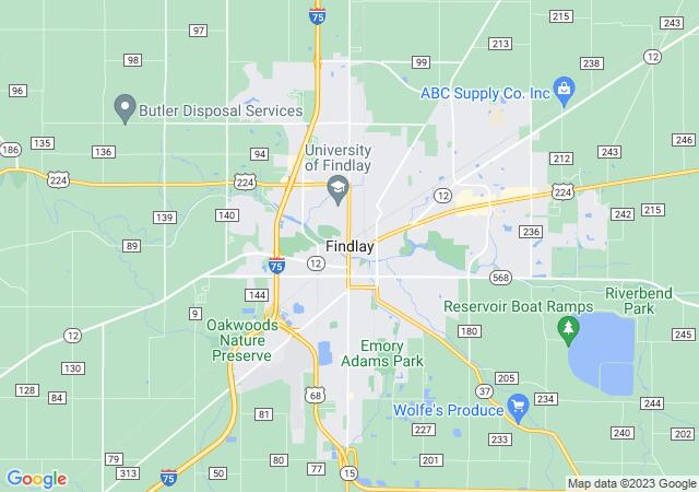 Google Map image for Findlay, Ohio