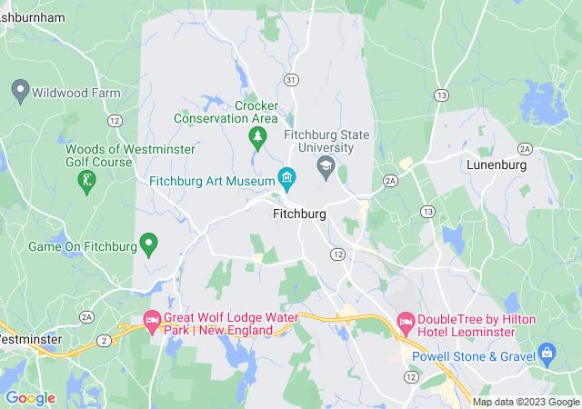 Google Map image for Fitchburg, Massachusetts