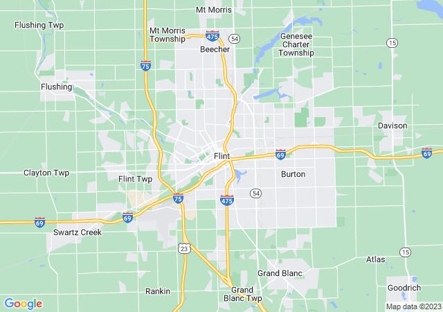 Google Map image for Flint, Michigan