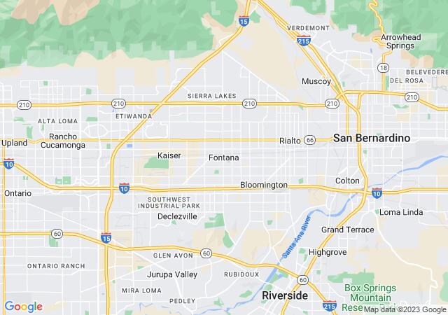 Google Map image for Fontana, California