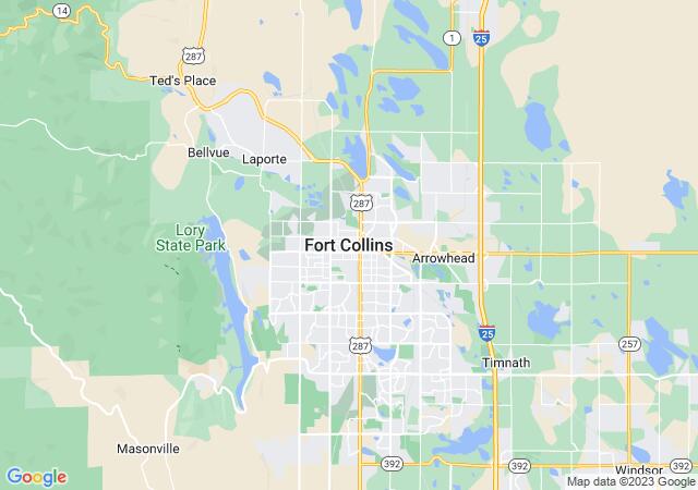 Google Map image for Fort Collins, Colorado