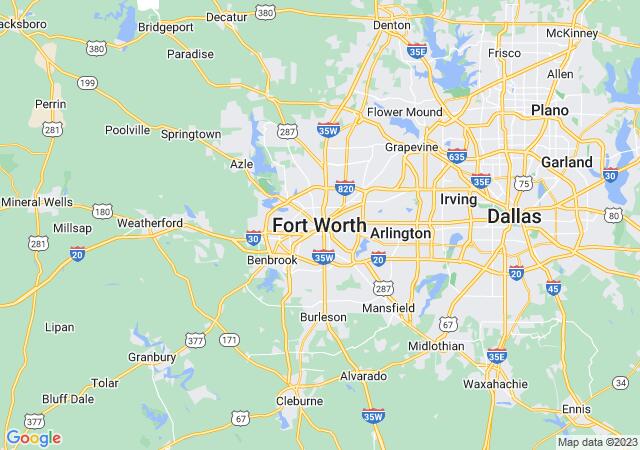 Google Map image for Fort Worth, Texas