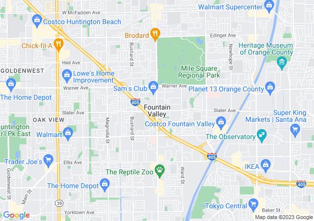 Google Map image for Fountain Valley, California