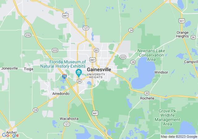 Google Map image for Gainesville, Florida