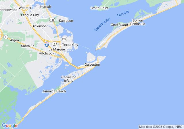 Google Map image for Galveston, Texas