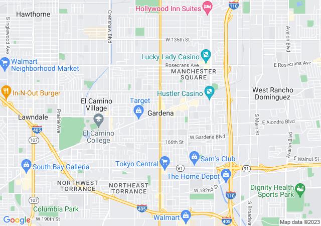 Google Map image for Gardena, California