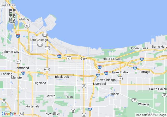 Google Map image for Gary, Indiana