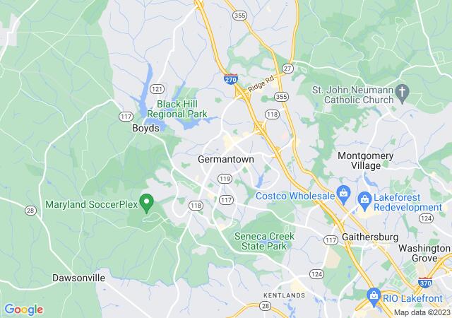 Google Map image for Germantown, Maryland