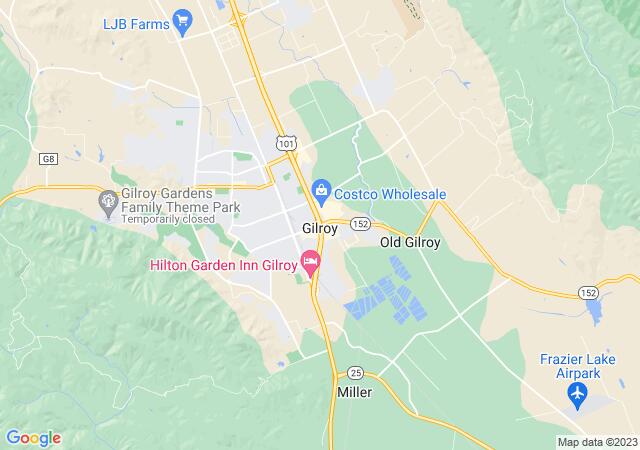 Google Map image for Gilroy, California