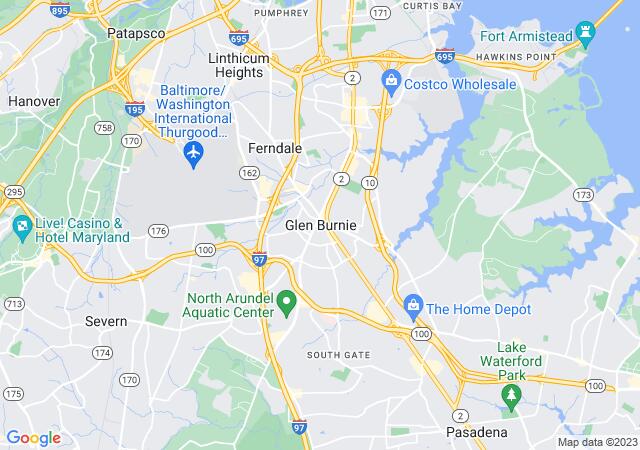 Google Map image for Glen Burnie, Maryland