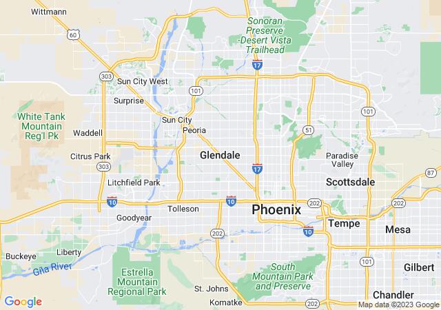 Google Map image for Glendale, Arizona