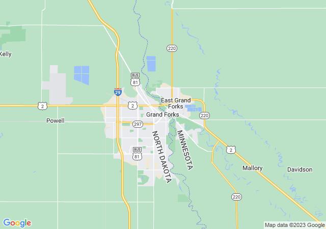 Google Map image for Grand Forks, North Dakota
