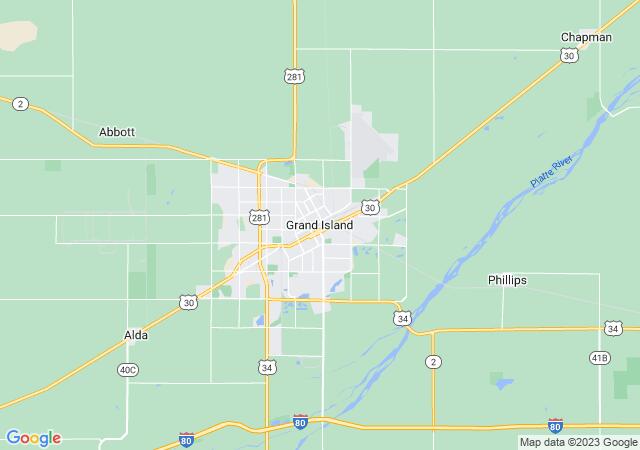 Google Map image for Grand Island, Nebraska