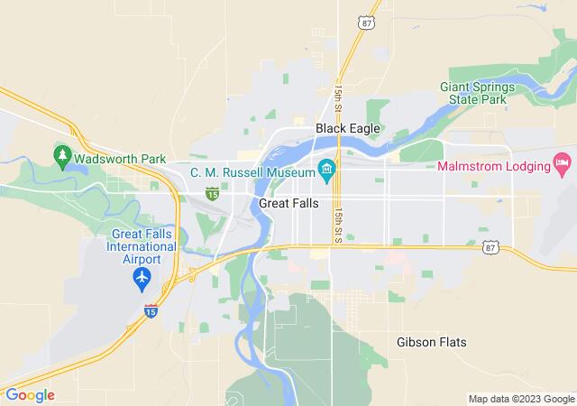 Google Map image for Great Falls, Montana