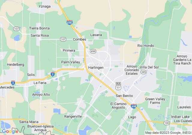 Google Map image for Harlingen, Texas
