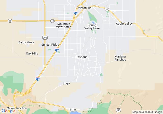 Google Map image for Hesperia, California