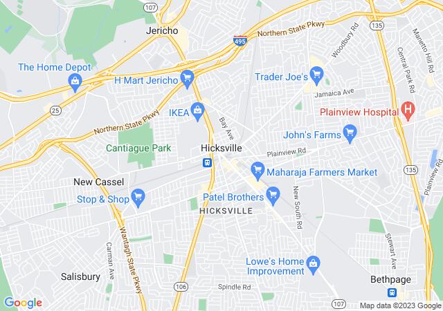 Google Map image for Hicksville, New York