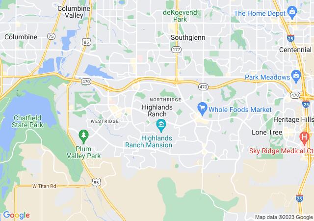 Google Map image for Highlands Ranch, Colorado